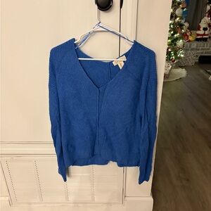 Jessica Simpson Vibrant Blue V-Neck Sweater